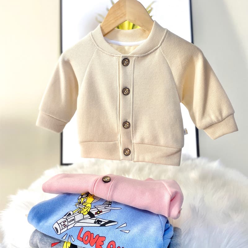 Bebê bebê pequeno Cardigan masculino feminino casaco de bebê primavera outono roupas da criança do bebê puro algodão pri