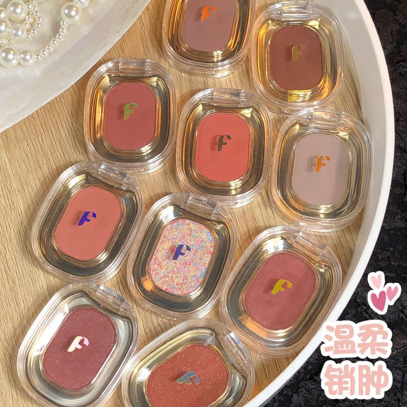 Suave rosa marrom rosa ~ paleta de sombras monocromáticas baixa saturação lantejoulas foscas rosa seca cor terra BJ