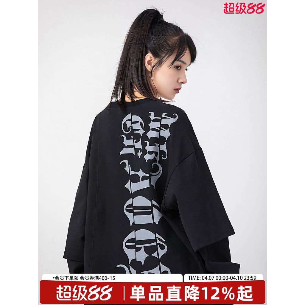 AOGZ americano carta impressa Hoodie em torno do pescoço masculino malha manga longa casal pesado moletom com capuz pulô