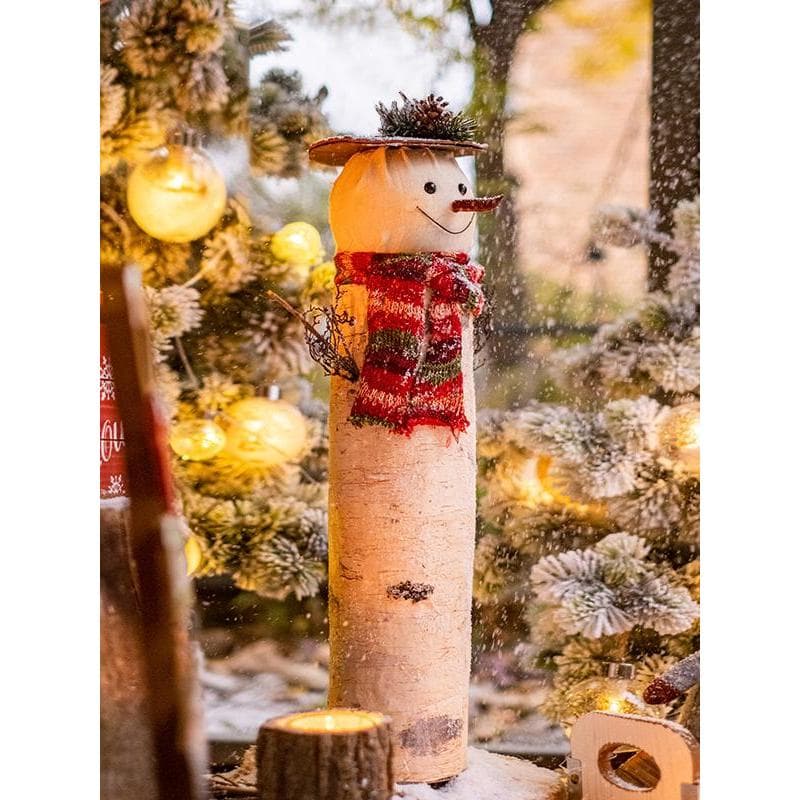 Juhan papai noel boneco de neve bétula boneca ornamentos enfeites de natal atmosfera do feriado cena decoração nórdica