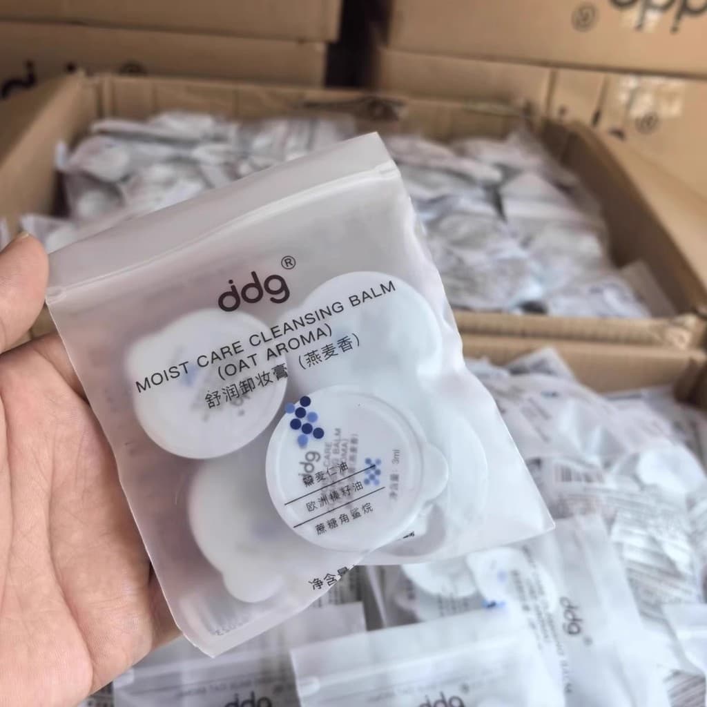 Ddg creme removedor de maquiagem de aveia, limpeza suave, emulsão rápida, fácil de lavar, sem pasta, olhos, 3ml, viagem,