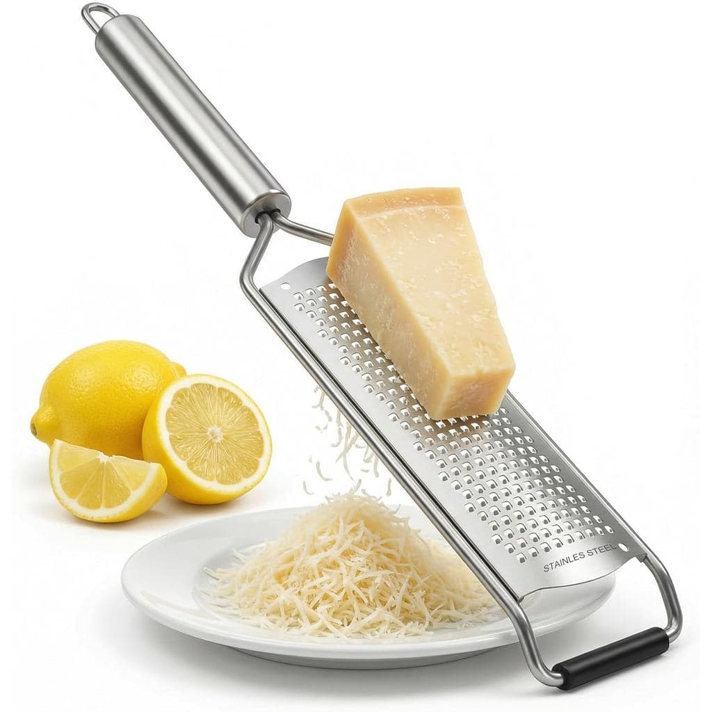 Ralador De Queijo Fino , Girador De Salada , Plano Raladores De Alho Com Alça , Aço Inoxidável Utensílios De Cozinha Sup