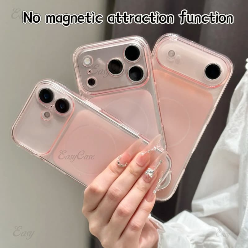 Capa Macia Fosca De Janela Grande Simplificada Para iPhone 17 16 15 14 13 12Pro Max Traseira De Proteção Antiderrapante