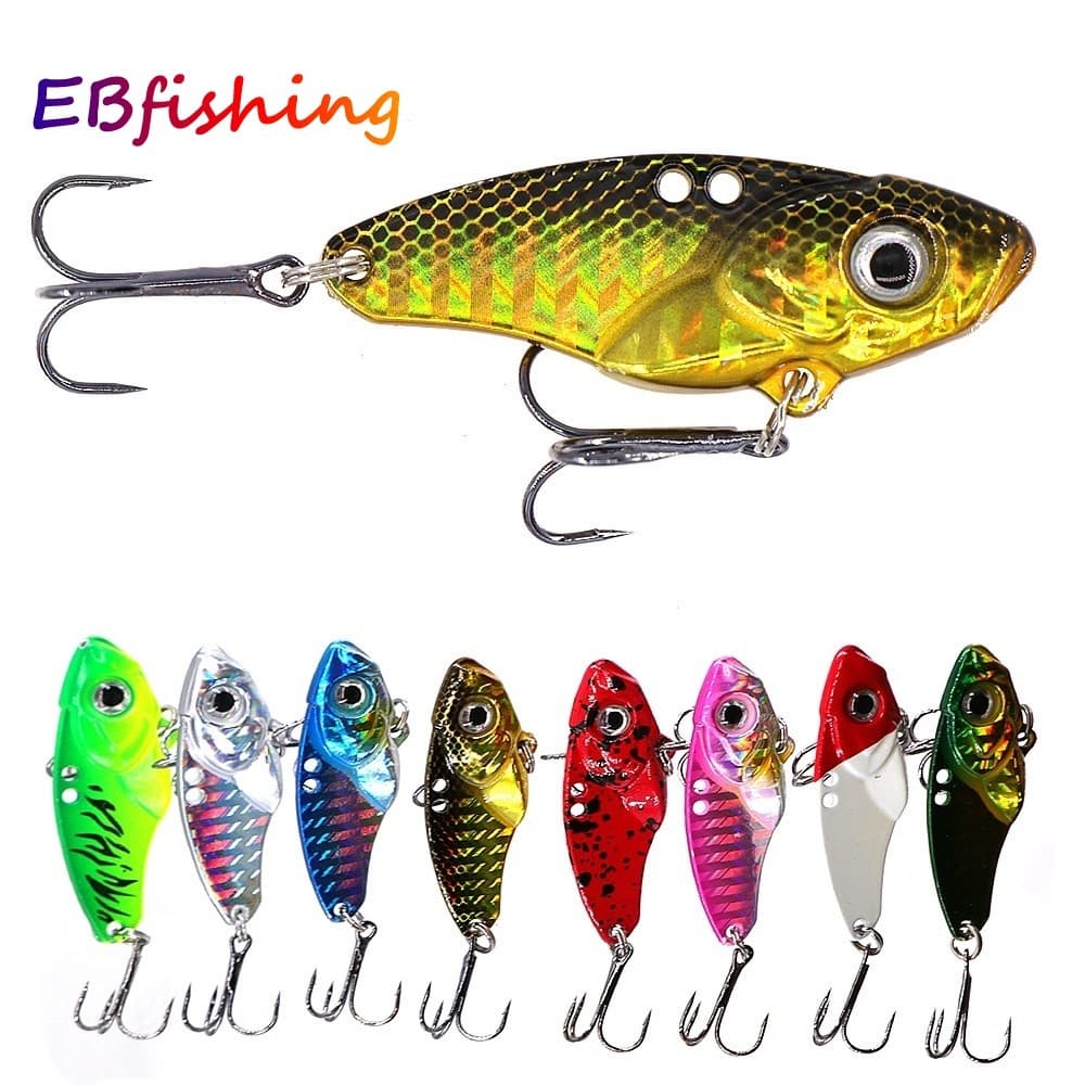 Colher De Pesca Iscas Lâmina Giratória De Metal Para Baixo VIB Crankbait Swimbait Água Salgada Longa Fundição Jigging Co