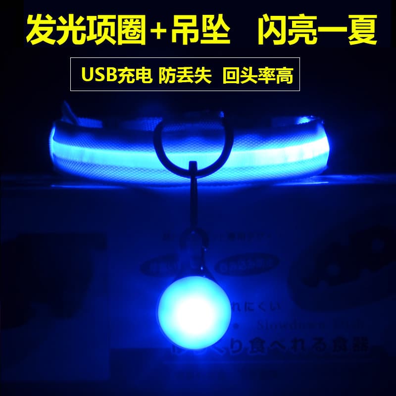 Coleira luminosa para cachorro, coleira pequena de tamanho médio para cachorro de pelúcia, coleira pequena luminosa, sup