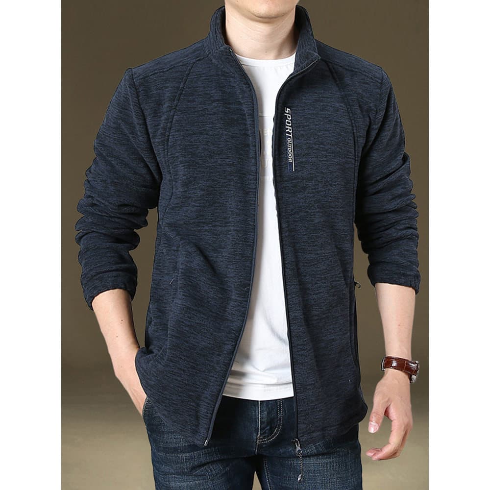 2025 primavera outono novo estilo jaqueta masculina velo solto gola alta Cardigan ao ar livre outono topo moletom Casual