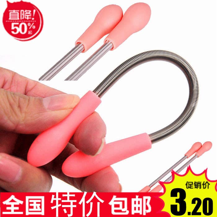 Torção removedor de pêlos faciais remover pêlos do rosto ferramenta útil lábio cabelo puxar linha facial removedor de pê