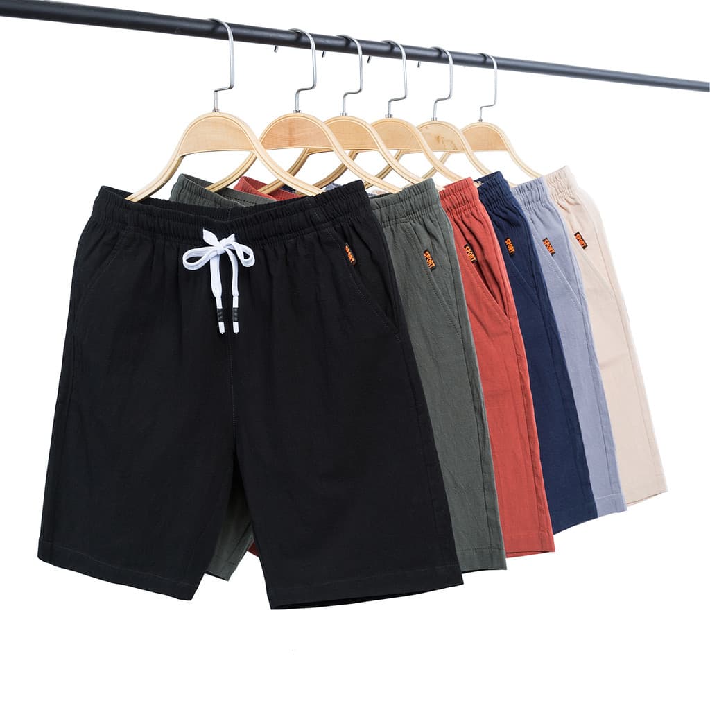 Homens esportes cinco pontos calças casuais verão gelo seda Shorts retos calças de verão versão coreana na moda solto es