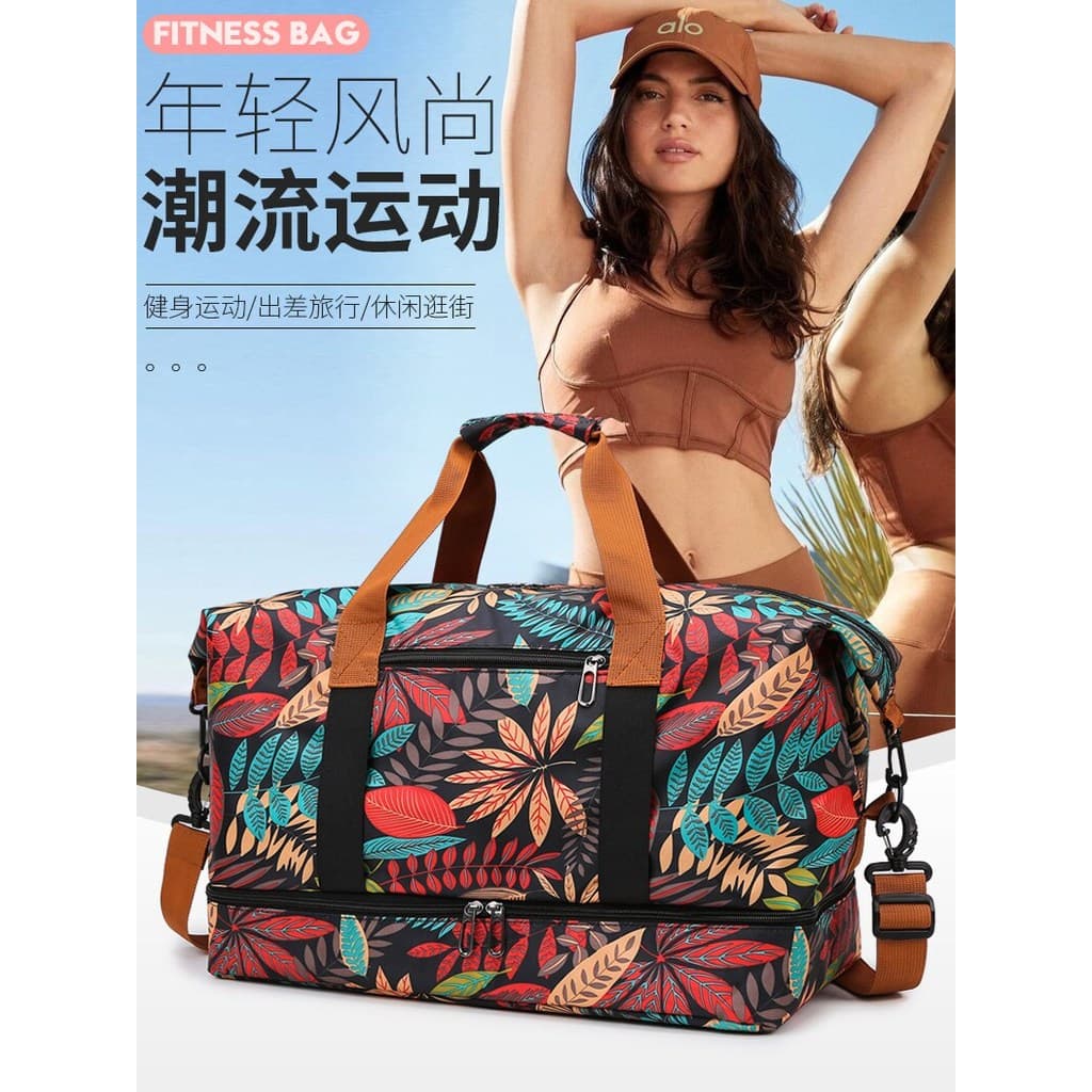 Bolsa de viagem feminina portátil Cross-body simples leve à prova d'água bolsa de armazenamento curta distância grande c
