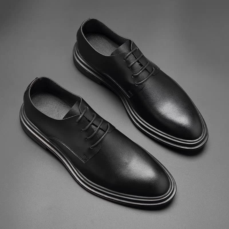Terno Formal de negócios terno couro genuíno sola macia sapatos de couro de trabalho masculino verão estilo fino desodor