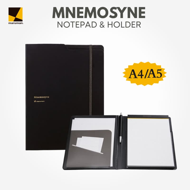 Maruman Nemosyne Notepad & Holde with 5 Pockets - A4 & A5 Variants