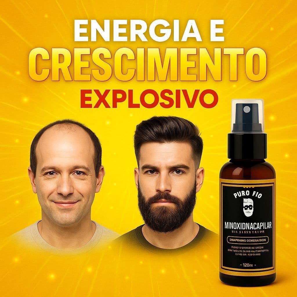 Tônico Capilar 15% Anti Queda Serum de Crescimento Poderoso Barba Cabelo Sobrancelha Bigode Kit e