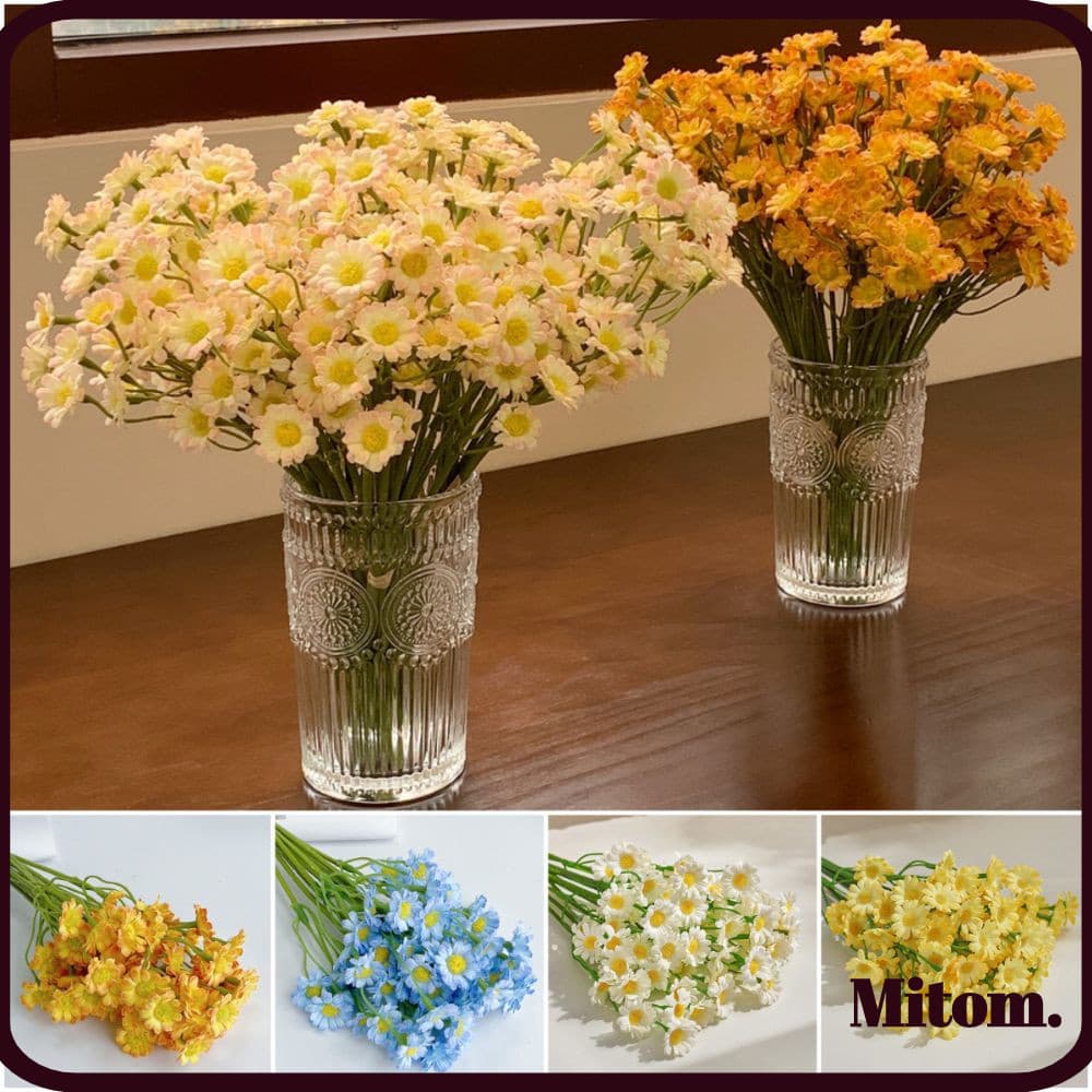 Flores de Camomila Artificiais MITOM, 60 Peças, Acessórios de Fotografia, Flores de Margarida Artificiais, Pétalas For