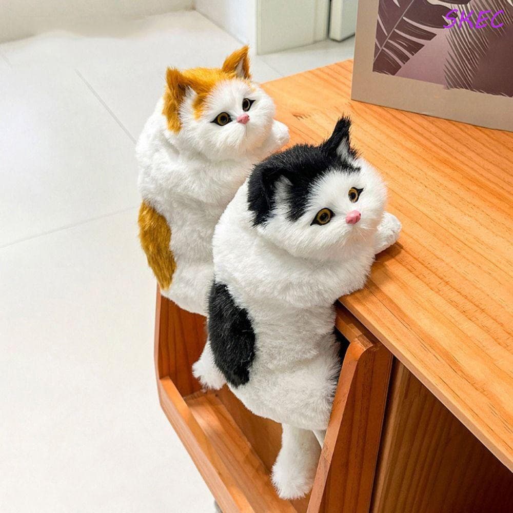 Simulação de Gato de Pelúcia Pendurado, Decoração de Boneca de Pelúcia Realista, Macio UD5L