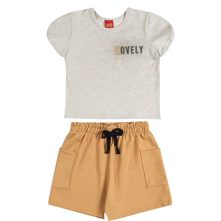 Conjunto Kyly Menina - Lovely Bege