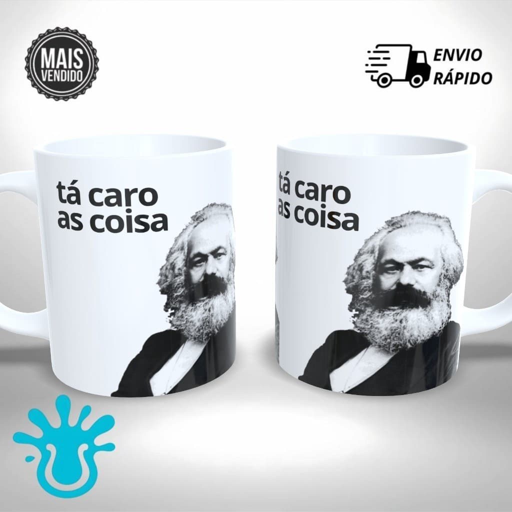 Caneca Personalizada Karl Marx Capitalista Tá Caro as Coisa Meme  - Presente Único e Criativo