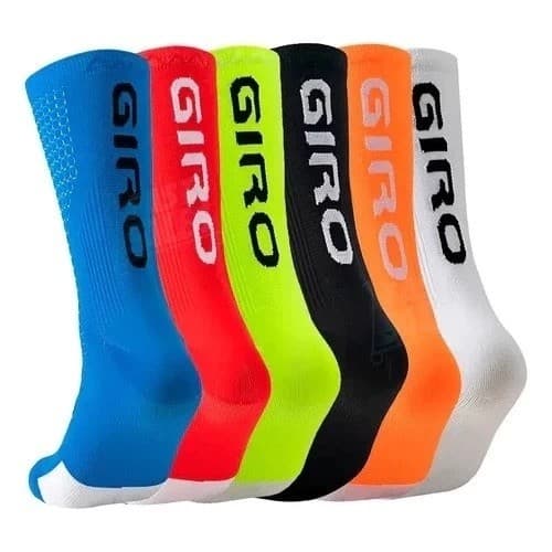 Par De Meia Esportiva Cano Médio Para Ciclista Giro Corrida Academia