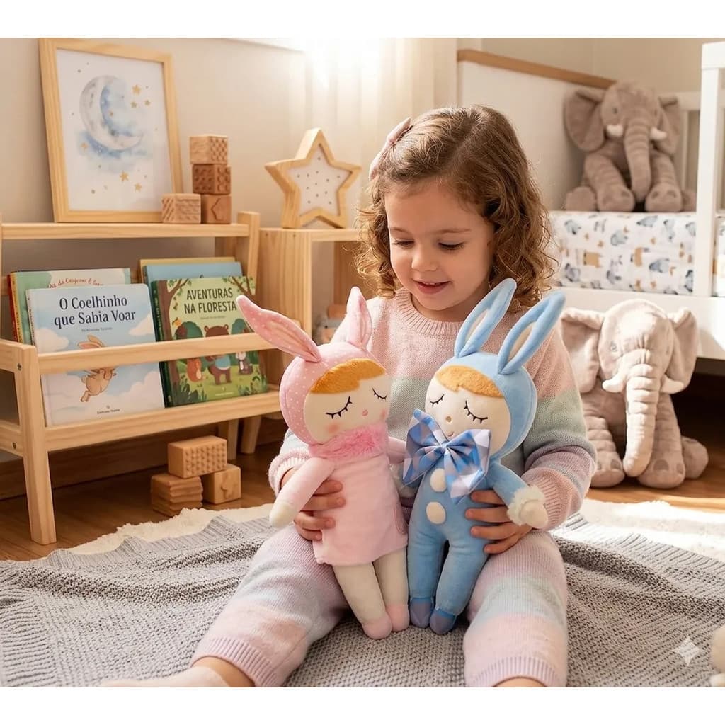 Kit Com 2 Bonecas Metoo Decoração Quarto Brinquedo Menina Menino