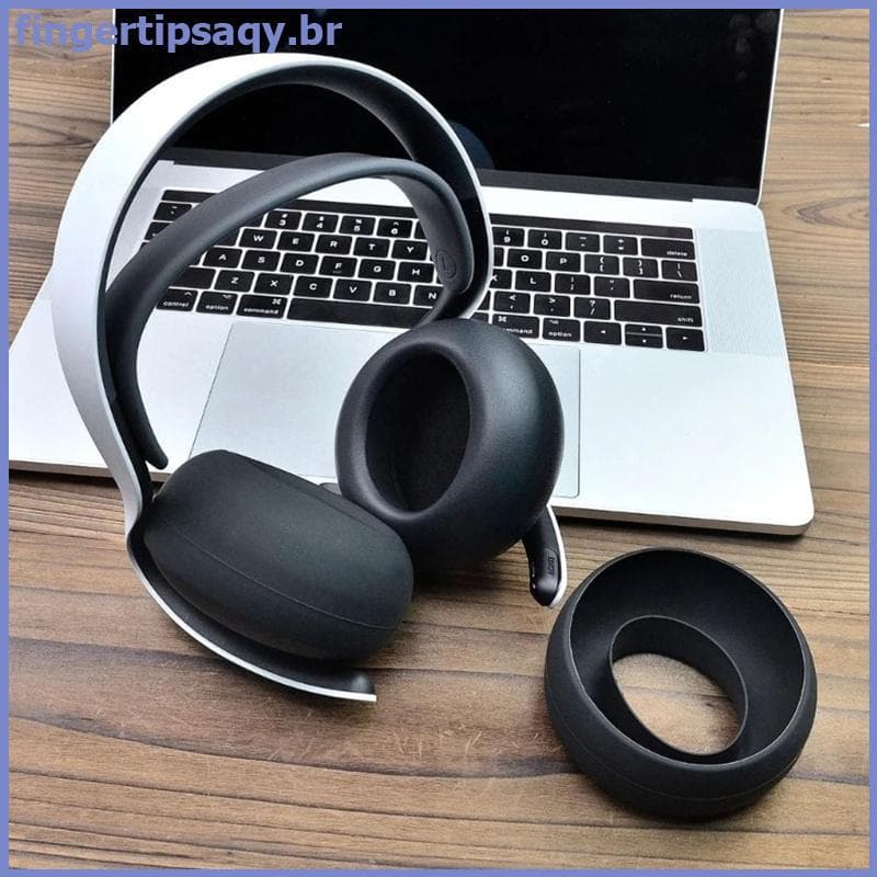 FINGE Capa De Almofada De Ouvido Profissional Para PlayStation Pulse Elite Fones Silicones Caso Protetores ,