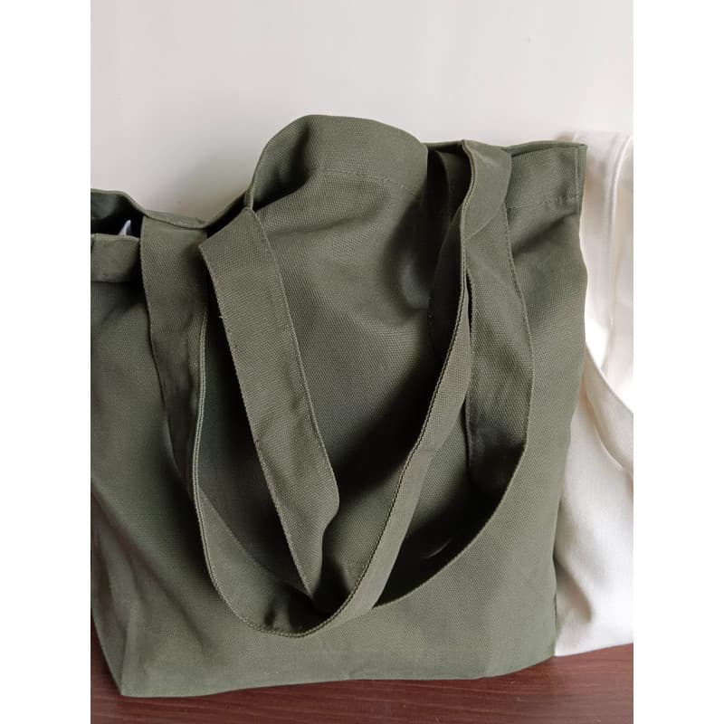 Inventário de comércio exterior estudante de grande capacidade portátil de um ombro bolsa de lona de cor sólida masculin