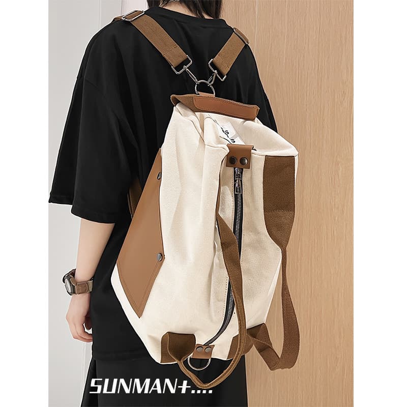 Multi-Purpose mochila estudante universitário mochila masculina na moda legal mochila de ombro japonês lona saco do mens