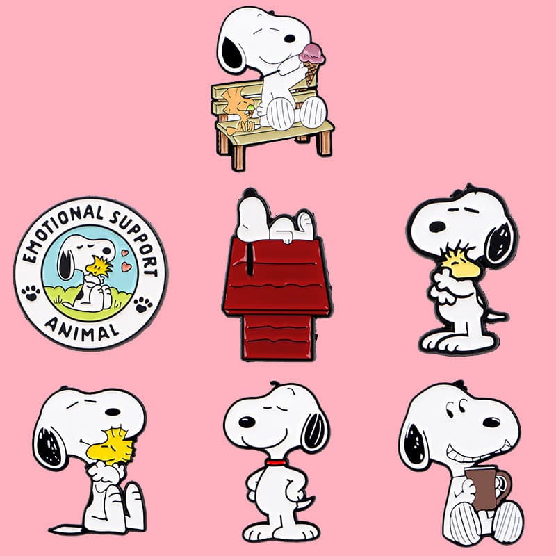 Broche de Liga Snoopy - Decorar roupas e mochilas