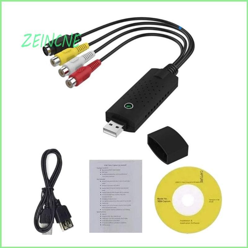 Placa Captura Vídeo USB ZEIN Converte VHS Para Digital Suporte PC Win 10 8 7