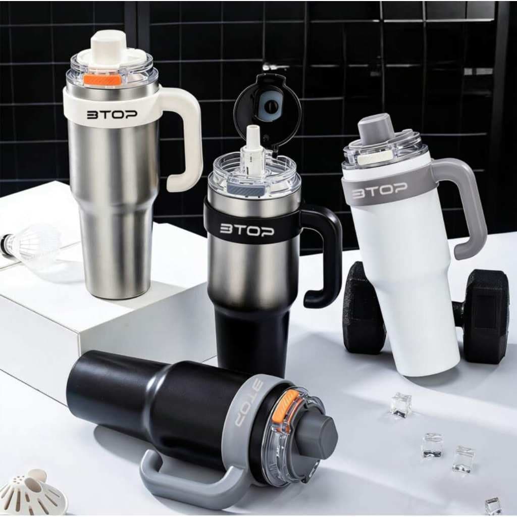 Garrafa Térmica Premium 1200ml com Alça e Canudo Inox--2097