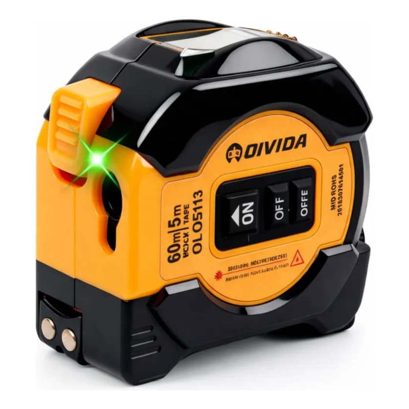Trena Profissional Com Medição A Laser OI-5113 Digital De Alta Precisão 60m  Fita Métrica De 5m