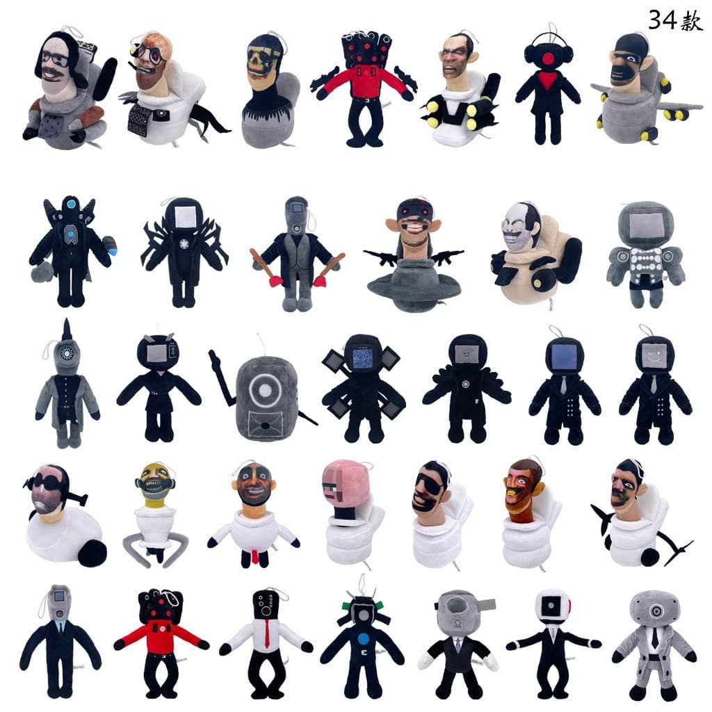 Skibidi Toilet Boneco De Pelúcia ,/Speakerman/Cameramen/TV Man/Titan Woman/Speaker Strider