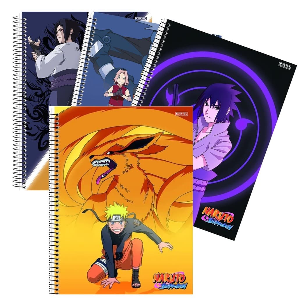 Caderno Universitário Capa Dura Naruto 80Fls 1 unid