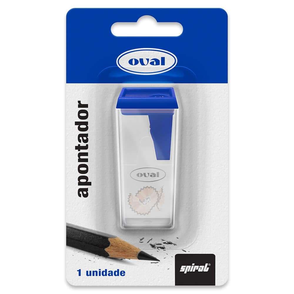 Apontador com Depósito Azul 8133 Oval 1 UN