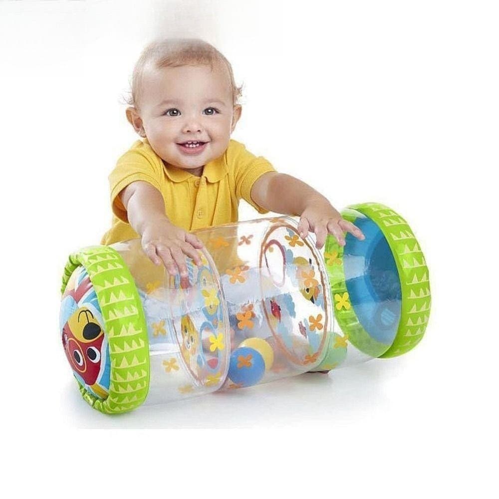 Brinquedo Inflável Do Rolo Rastejamento Bebê Líquido De Limpeza , Com Tambor De Infantil Sino , Educação Precoce PVC