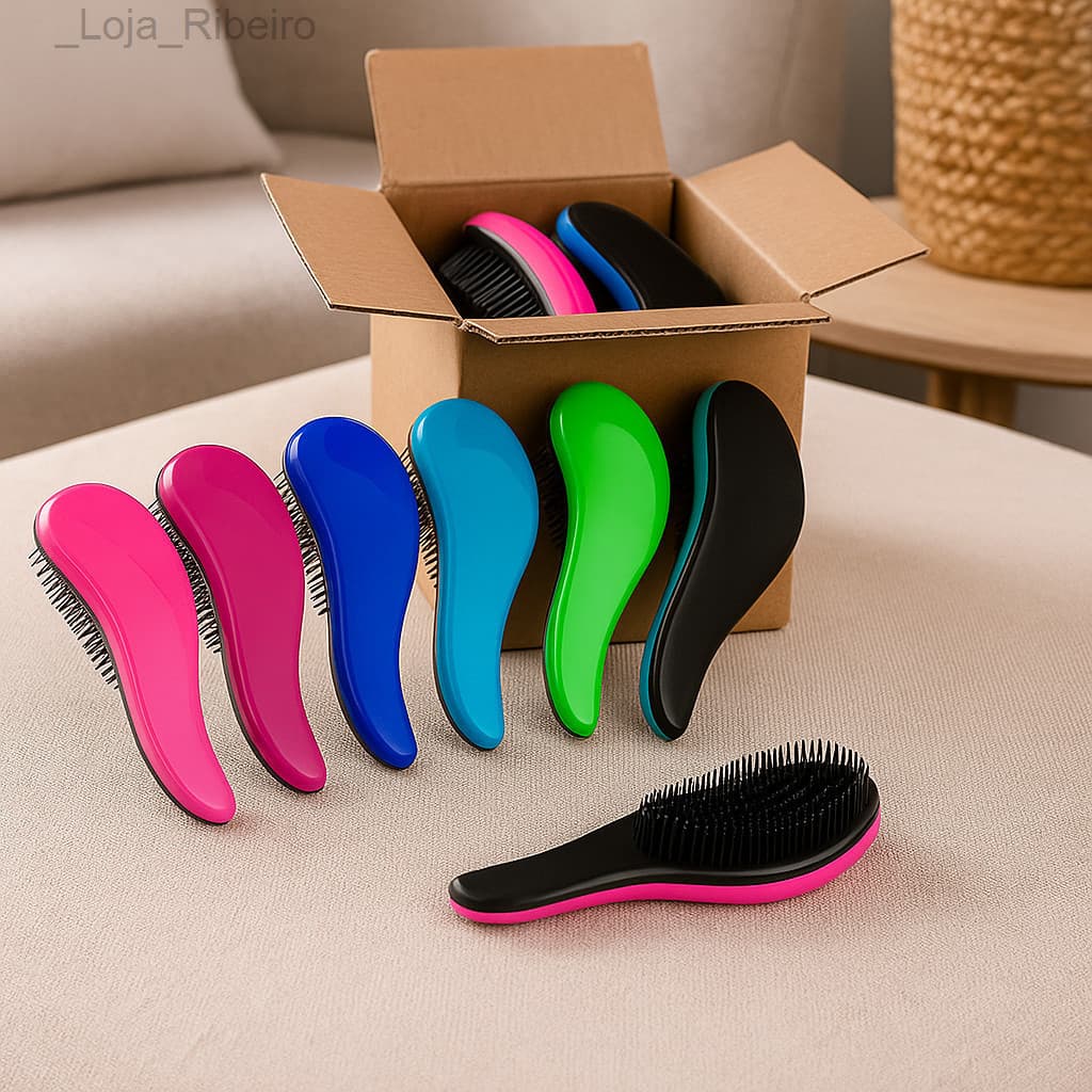 Atacado: 50 Escovas Mágicas Anti Frizz – Cores Sortidas ou Escolha | Para Revender3QDSK3REE5LN
