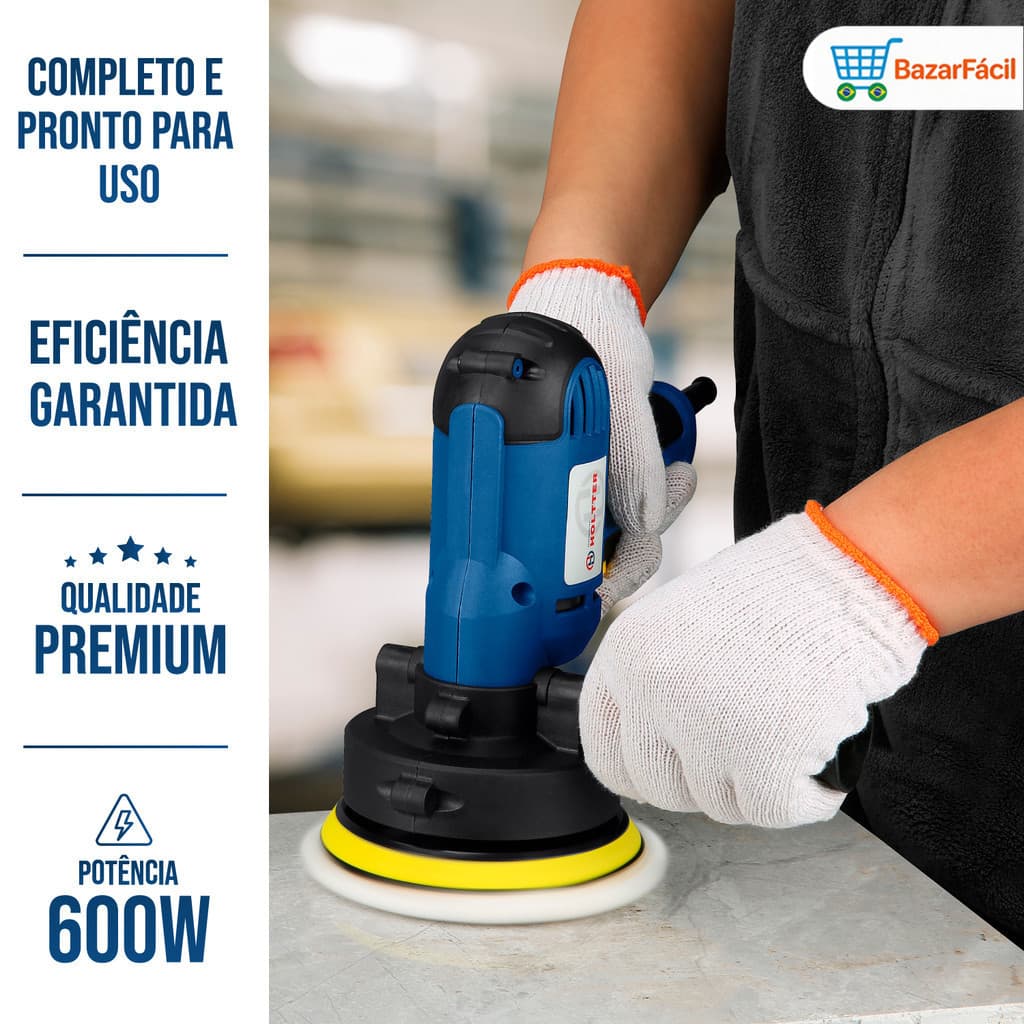 Lixadeira Politriz Multifunções para Uso Automotivo e Parede, 110V e 220V