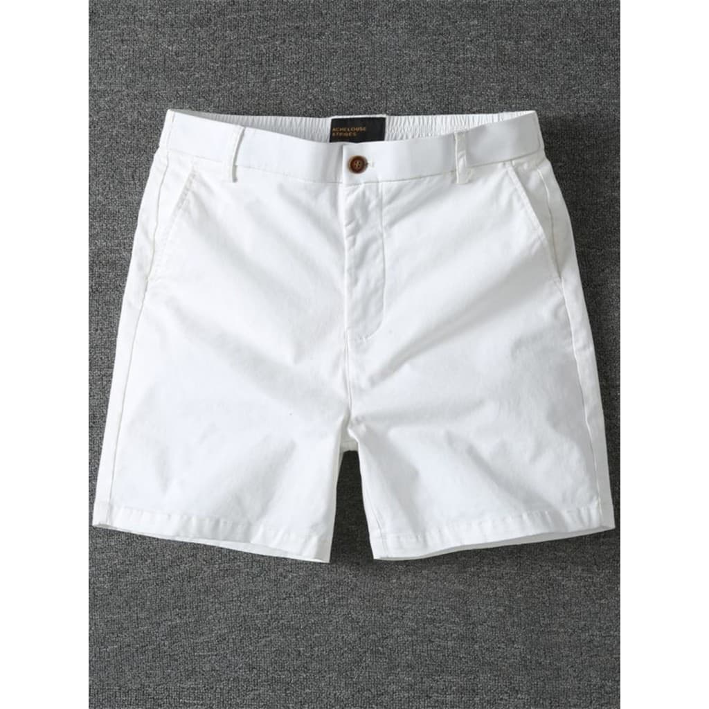 Shorts casuais de verão, algodão puro, Slim fit, cor sólida, três pontos, verão, Street Wear, 3 pontos, 4 pontos, cintur