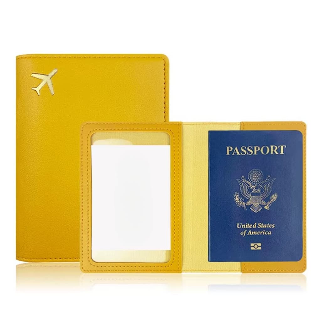 Carteira Para Passaporte Organizador Viagem Chip Unissex Porta Documentos Couro PU