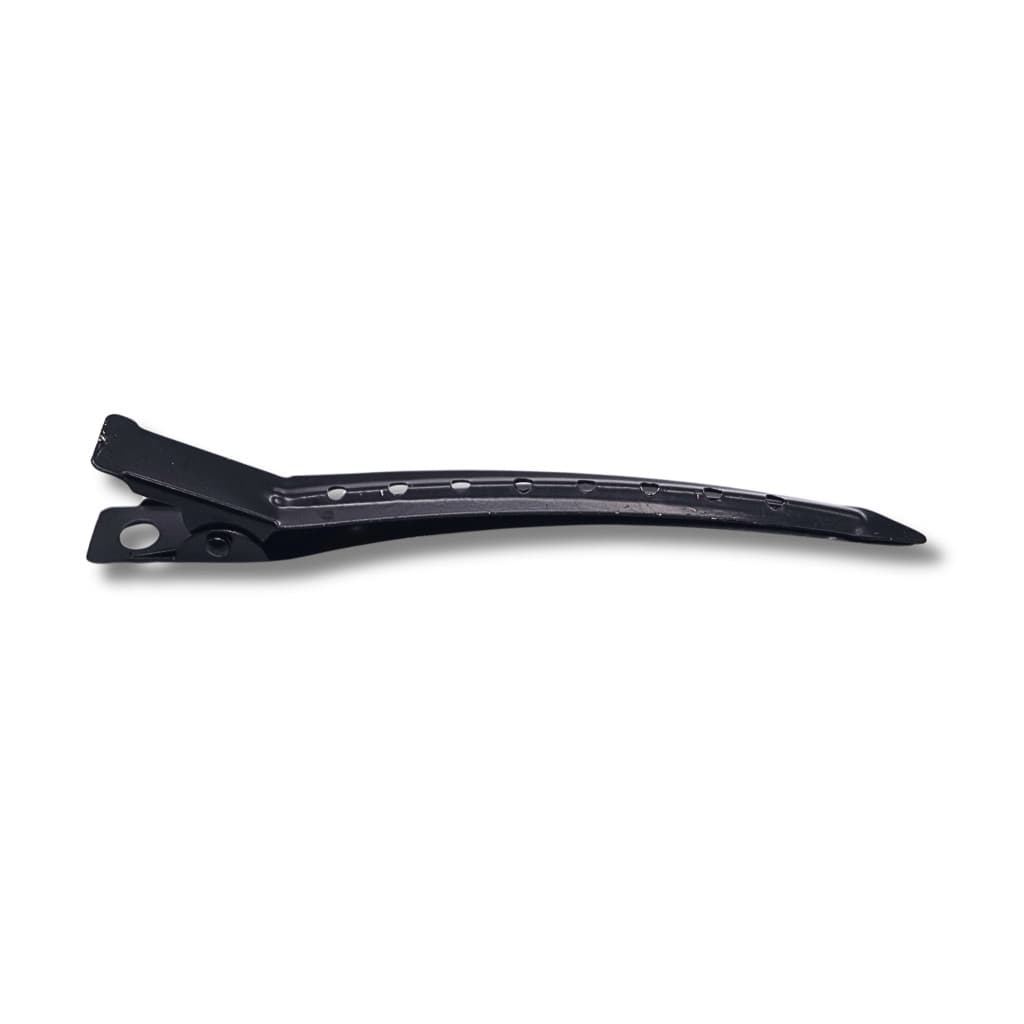 Conjunto 12 Clip Grampo de Cabelo de Metal Leve Presilhas Para Penteado na Cor Preta de 9 cm.