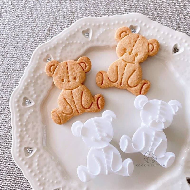Molde de biscoito de urso Muppet, desenho animado, estilo ins, boneca de urso, Fondant, moedor de biscoitos, Animal, pão