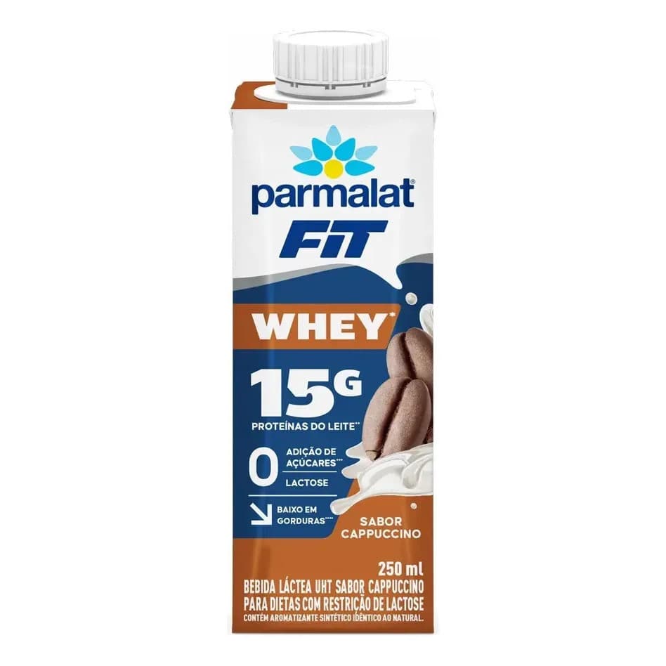 Bebida Láctea Cappuccino Parmalat Wheyfit 250ml