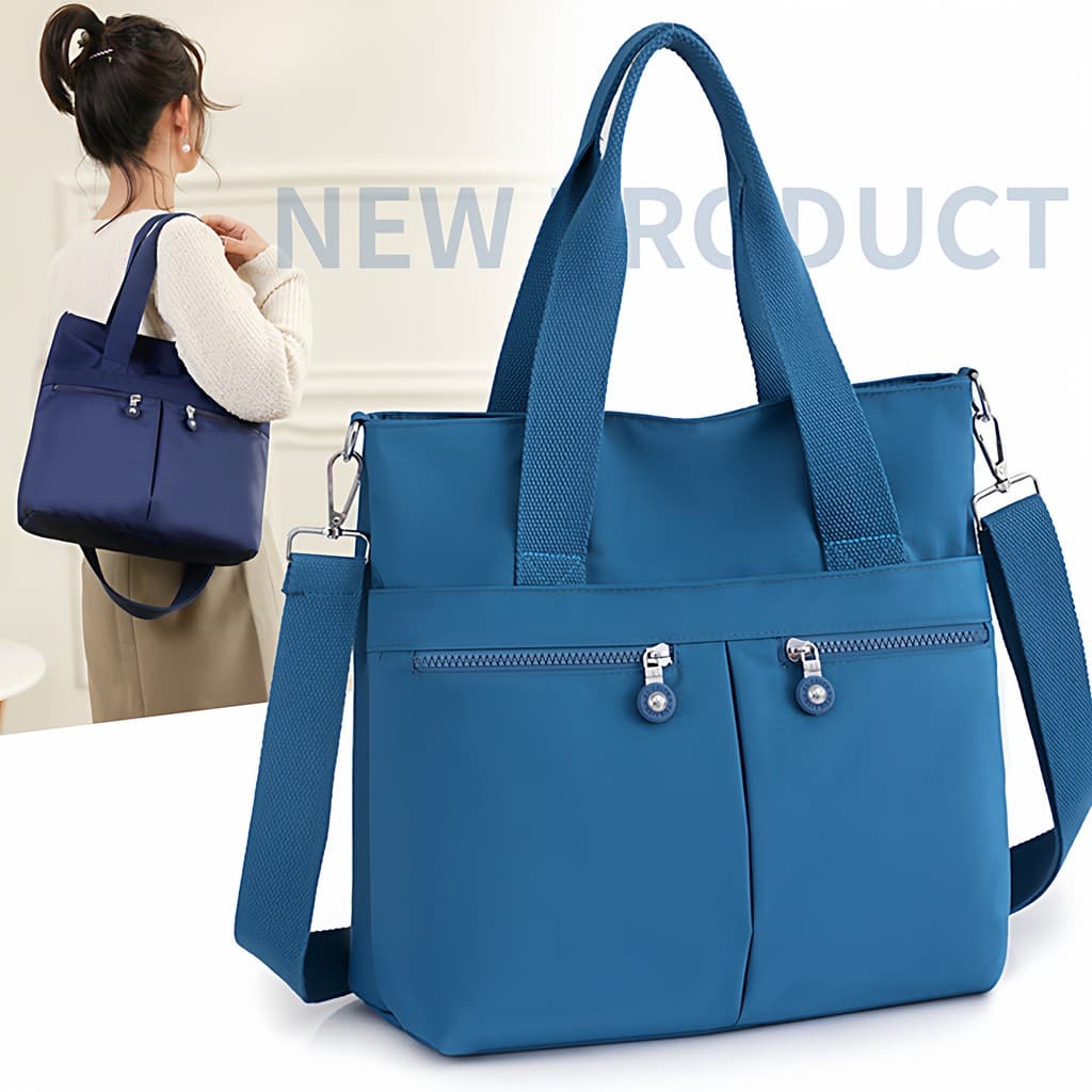Novo estilo de náilon na moda saco senhoras trabalho grande capacidade Commuter um ombro lona sacola moda Oxford pano fe