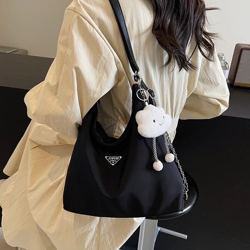 Estilo preguiçoso grande capacidade de um ombro axila saco Commuter sacola feminina 2024 novo estilo nicho mochila saco
