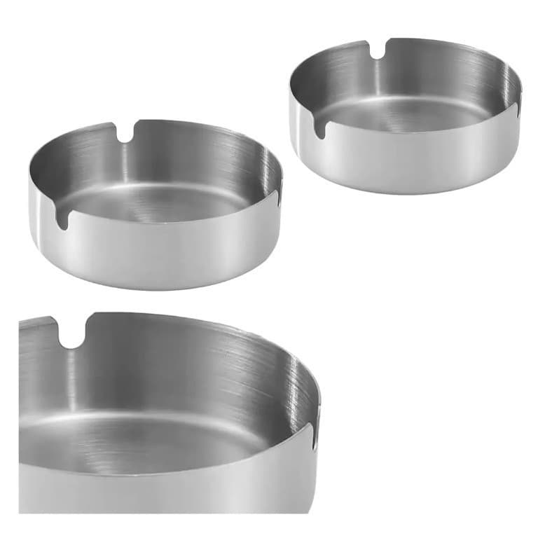 Cinzeiro de Aço Inox Premium Antivento Durável Portátil