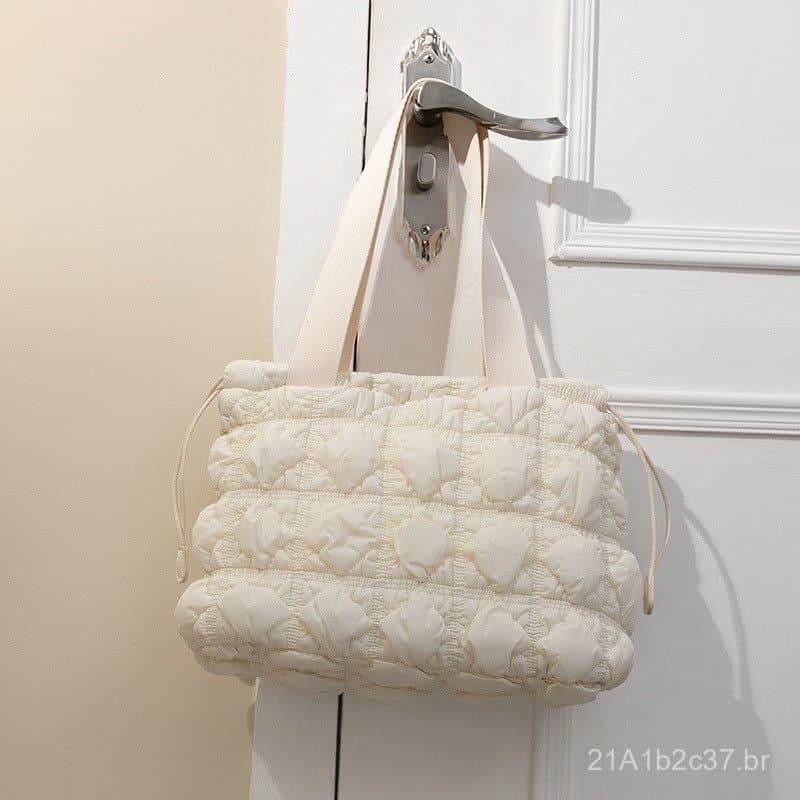 Nova Bolsa Nuvem de Moda Coreana, Acolchoada, Grande Capacidade, para Compras e Deslocamentos, Bolsa de Ombro Feminina,