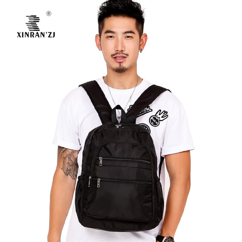 X XINRAN 'ZJ Leve À Prova D 'Água Ampliada Alça de Ombro Casual Masculino Estudante Bolsa Escolar Casal Mochila Viagem B