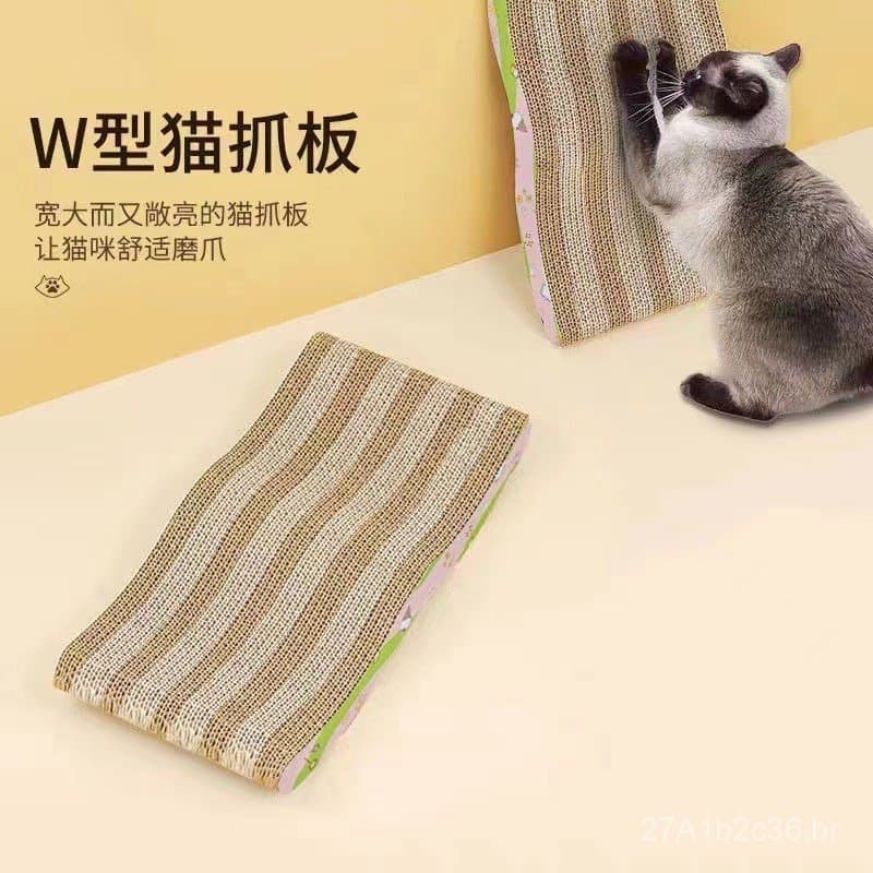 Novo arranhador ondulado de papelão ondulado para gatos, espesso, resistente ao desgaste, sem desfiar, para que os gatos