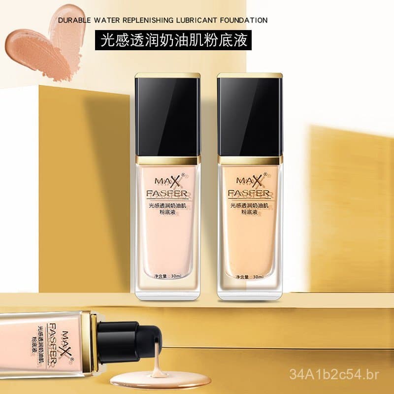 Sensação popular online: BB cream em frasco de vidro Miss Phylla, não endurece, hidratação de longa duração, corretivo,