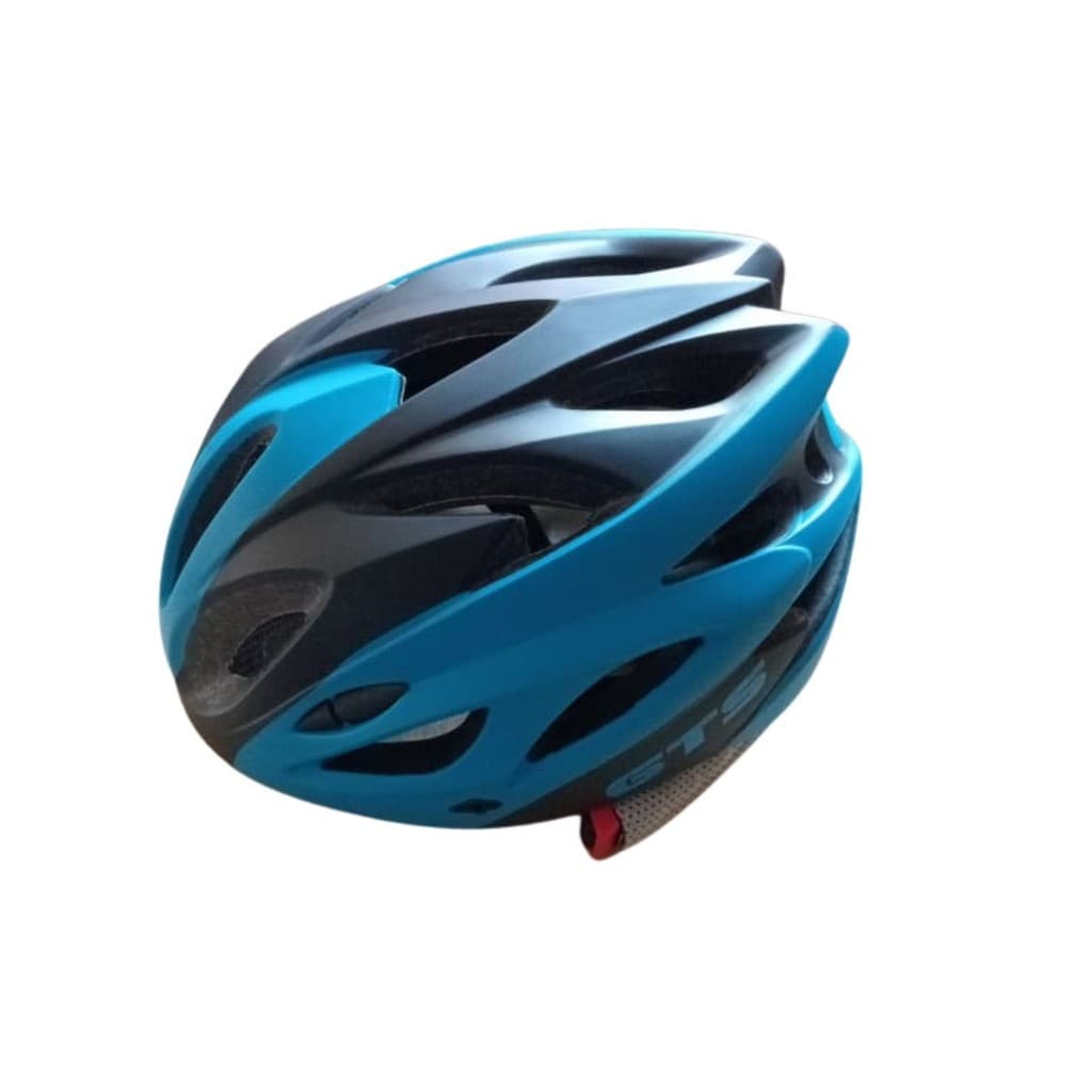Capacete GTS MTB In Mold G Com Led Preto e Azul Fosco
