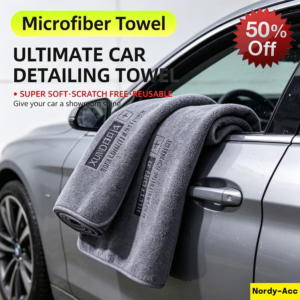 Toalha De Microfibra Para Lavagem De Carro , Forte Absorção De Água , Macio , Sem Fiapos , Pano De Limpeza Cuidados Com