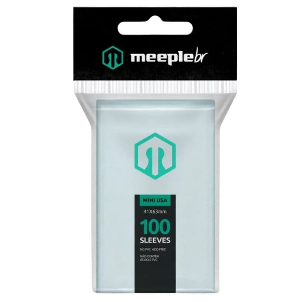 Sleeve Mini USA 41x63mm MeepleBR - 100 Unids